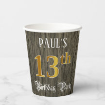 13th Birthday Party — Faux Gold & Faux Wood Looks