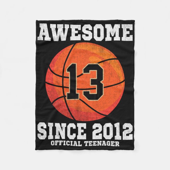 13th Birthday Sketll Fan 13 Years Old Official Tee Fleecedecke (Vorderseite)