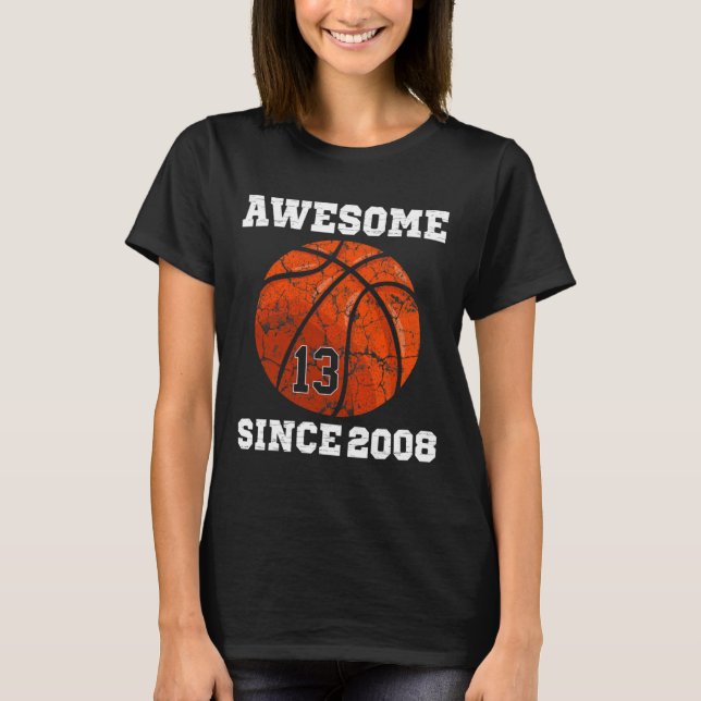 13th Birthday Sketll Lover Gift 13 Years Old Vinta T-Shirt (Vorderseite)