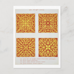 13th century tile designs, Bild from 'Spec Postkarte