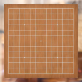 13x13 Goban mit weißen Linien anpassbarer Decal Fensteraufkleber