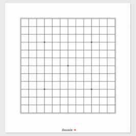 13x13 Goban Transparent anpassbar 14"x14" Decal Aufkleber