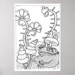 13x19 Farbposter mit Frosch Poster