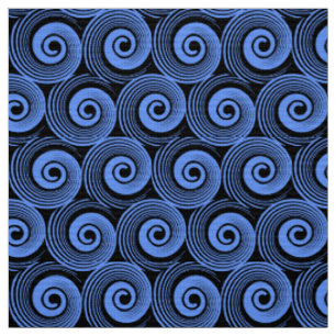 140216 Spirals - Baby Blue on Black Stoff
