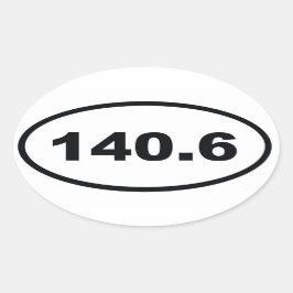 140,6 Meilen Triathlon Ovaler Aufkleber