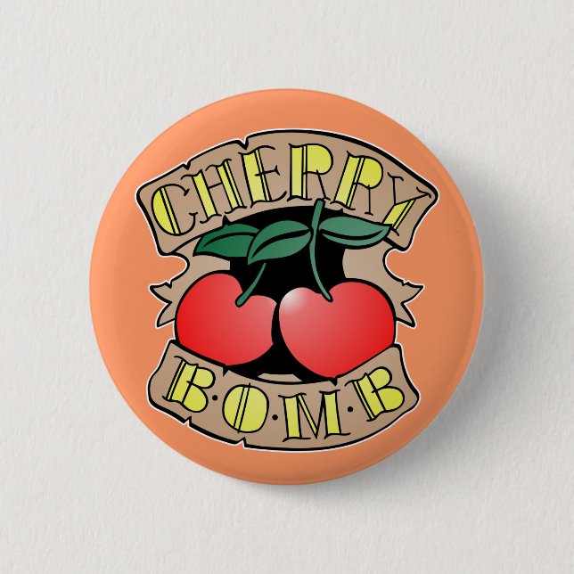 1413032011 Kirschbombe Inverso (Rocker & Kustom) Button (Vorderseite)