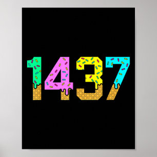 1437 Ich liebe dich für immer Meme Süße Eiscreme V Poster