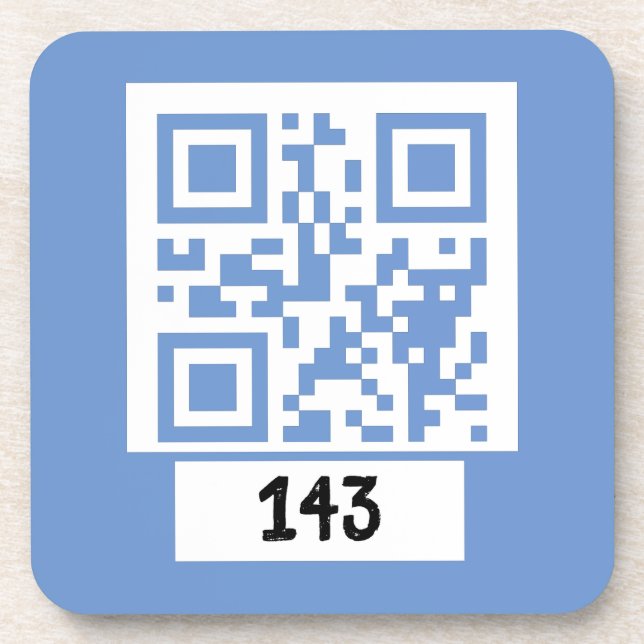 143 geheime QR-Code-Nachricht, dekodieren, sagen S Getränkeuntersetzer (Vorderseite)