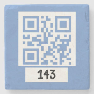 143 geheime QR-Code-Nachricht, dekodieren, sagen S Steinuntersetzer
