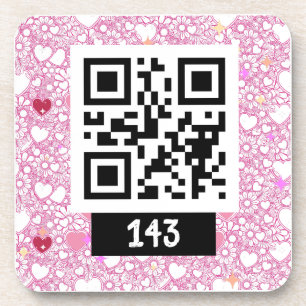143 geheime QR-Code-Nachricht, sagen Sie, sie deko Getränkeuntersetzer