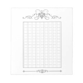 144字：飾り原稿用紙＜灰＞[gr01]  notizblock