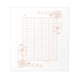 144字：飾り原稿用紙＜茶＞[ch01] notizblock