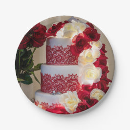 1458-Wedding Cake, Bouquet, Rings and Veil Pappteller