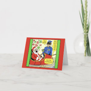 1469 Ho Ho Ho rein in diesen Santa-Cartoon Karte