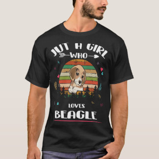 148 Nur ein Mädchen, das Beagle Liebe T-Shirt