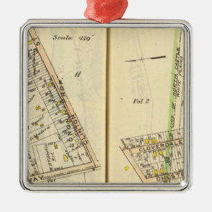 14-15 White Plains Silbernes Ornament