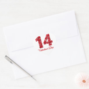 14 Autocollant Numérique de Coeur de la Saint-Vale