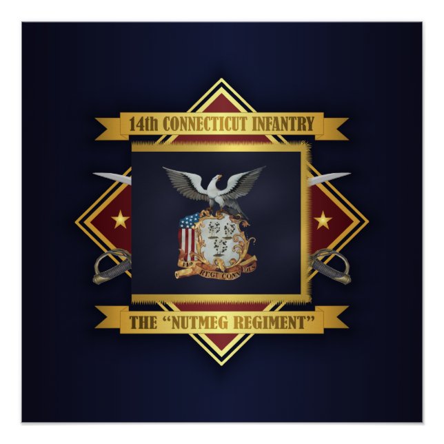 14. Connecticut Volunteer Infanterie Poster (Vorderseite)