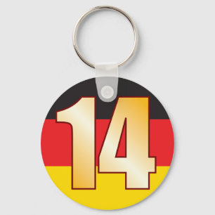14 DEUTSCHLAND Gold Schlüsselanhänger