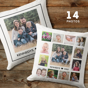 14 Familienfoto-Collage Erstellen Sie Ihre eigene Kissen