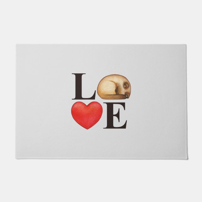 14. Februar Glücklicher Valentinstag Fußmatte (Vorderseite)