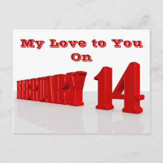 14. Februar Postkarte