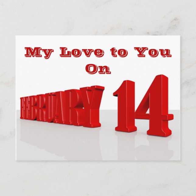 14. Februar Postkarte (Vorderseite)