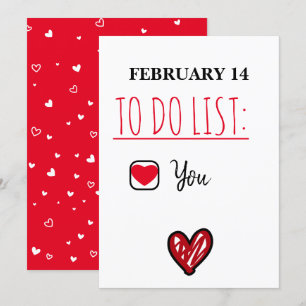 14. Februar zum Auflisten der unheimlichen Valenti Feiertagskarte