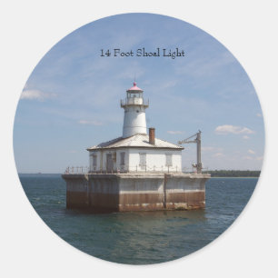 14 Foot Shoal Light-Aufkleber Runder Aufkleber
