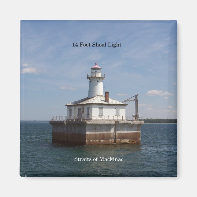 14 Foot Shoal Light-Magnet Magnet (Vorne)