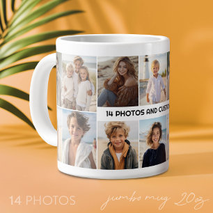 14-Foto-Collage-Raster - minimalistische moderne T Jumbo-Tasse