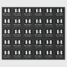 14. Geburtstag - Art Deco  Look "14", Name