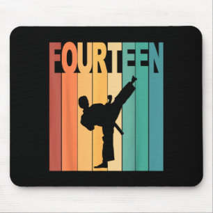 14. Geburtstag Karate Taekwondo Thema 14 Jahre alt Mousepad
