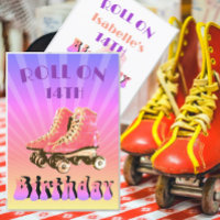 14. Geburtstag Retro Roller Skate Lila Sunbeam