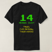 14. Geburtstag: Spaß, 8-Bit-Look, Nerdy / Geeky "1