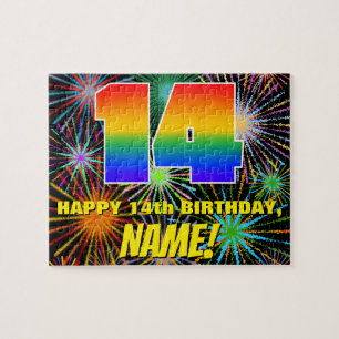 14. Geburtstag: Spaß, bunte feierliche Feuerwerke
