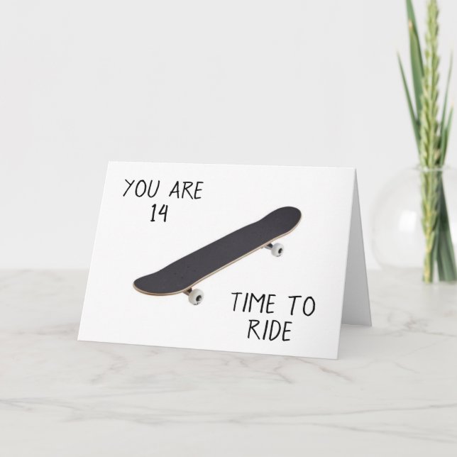 **14.** GEBURTSTAG WOW A TEENAGER! Karte (Vorderseite)
