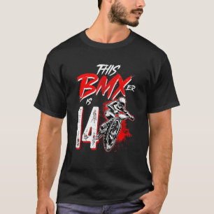 14. Geburtstagsjunge BMX Geburtstagsparty Dekorati T-Shirt