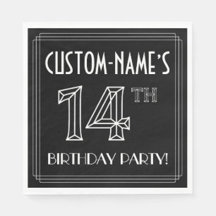 14. Geburtstagsparty: Art-Déco-Stil + Individuelle Serviette