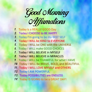 14 Good Morning Affirmations Notizbuch