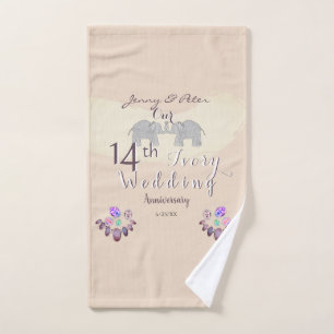 14. Hochzeitopfer und Elefanten Elfenbeinküste Badhandtuch Set