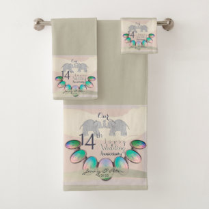14. Hochzeitskandal von Elfenbein Badhandtuch Set