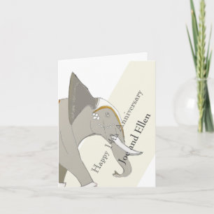 14. Hochzeitstag, Elfenbeinjubiläum Karte