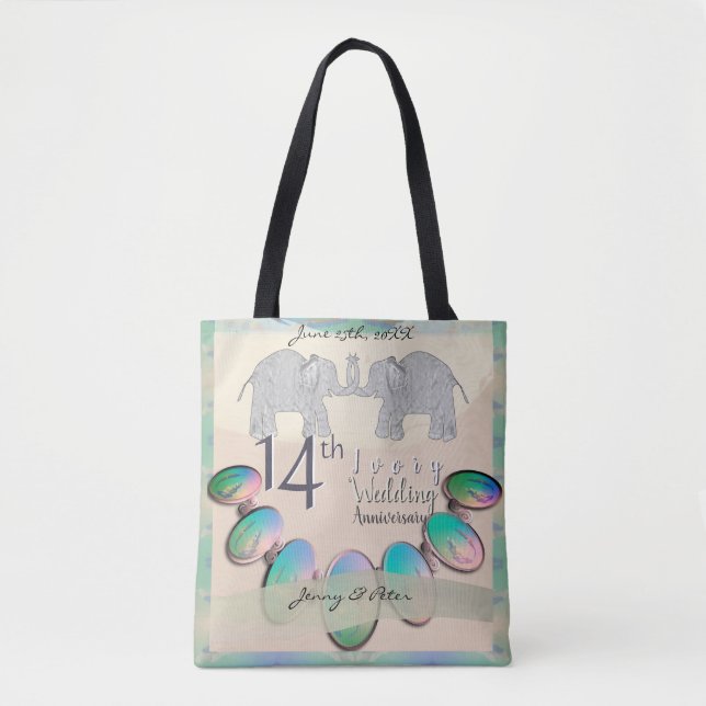 14. Ivory Opal JubiläumTote Tasche (Vorderseite)
