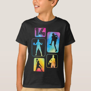 14 Jahre 14 Jahre alter Spieler Basketball T-Shirt