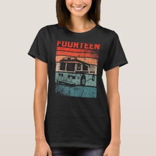 14 Jahre alt 14. Geburtstag Junge Feuerwehrmann Tr T-Shirt