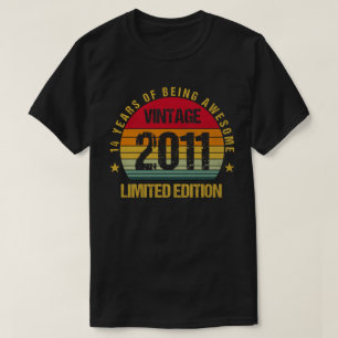 14 Jahre alt Vierzehnte 2011 Vintag 14. Geburtstag T-Shirt
