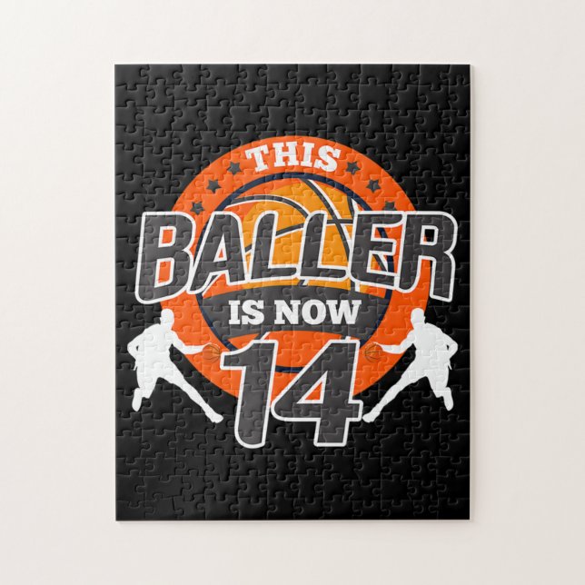 14 Jahre alter Basketball Kind Gift Son (Vertikal)