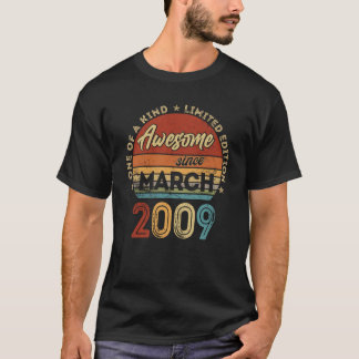 14 Jahre alter März 2009 14. Geburtstag T-Shirt