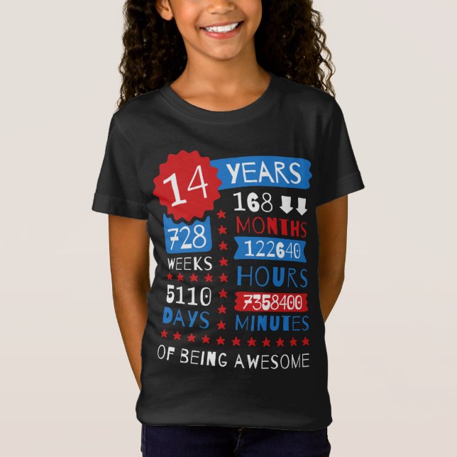 14 Jahre des Seins fantastisch - 14. T-Shirt (Vorderseite)